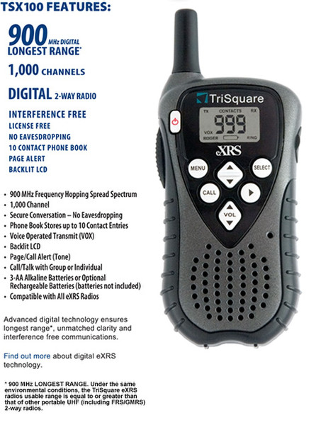 TriSquare TSX100 1000channels babyphone