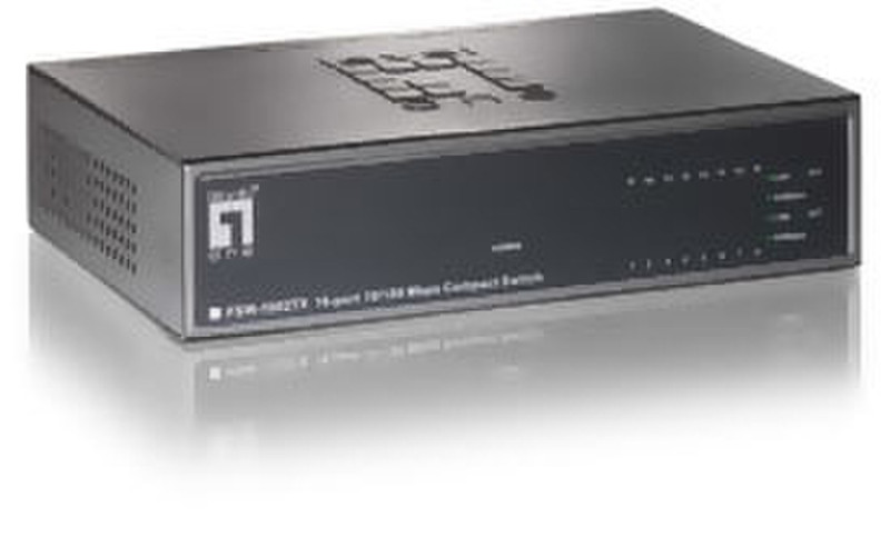 CP Technologies 16-port 10/100 Mbps Compact Switch ungemanaged Schwarz