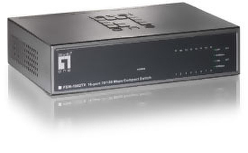 CP Technologies 16-port 10/100 Mbps Compact Switch Unmanaged Black