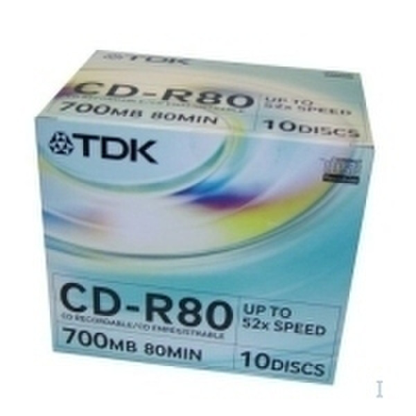 TDK CD-R 52x 10 pack CD-R 700MB 10pc(s)