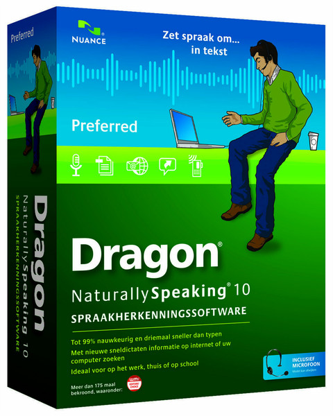 Nuance Dragon NaturallySpeaking Preferred 10.0, Upgrade NL