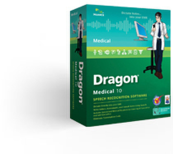 Nuance Dragon NaturallySpeaking Medical 10.0, EN, Educational