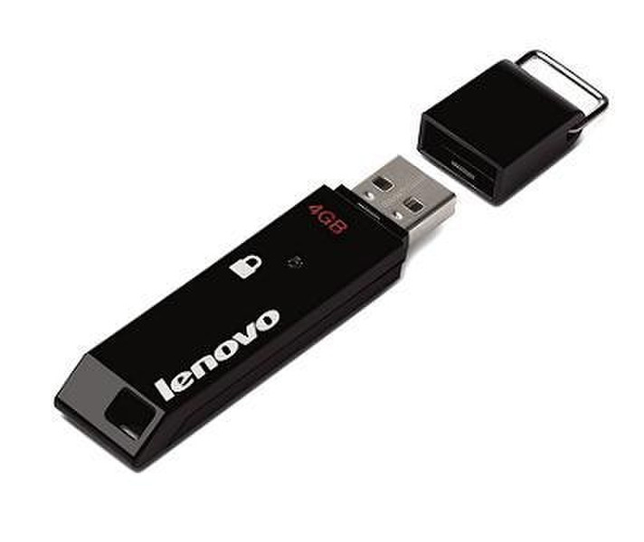 Lenovo 4GB USB 2.0 Secure Memory Keys 4ГБ USB 2.0 Черный USB флеш накопитель