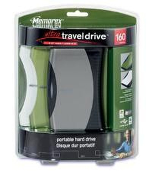 Memorex Ultra TravelDrive 160GB 2.0 160GB Schwarz, Grau Externe Festplatte
