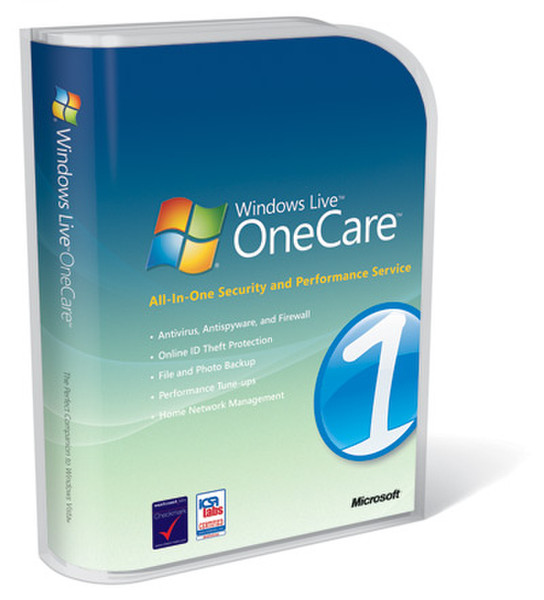 Microsoft Windows Live OneCare 2.5, OEM, CD, DE 1user(s) German