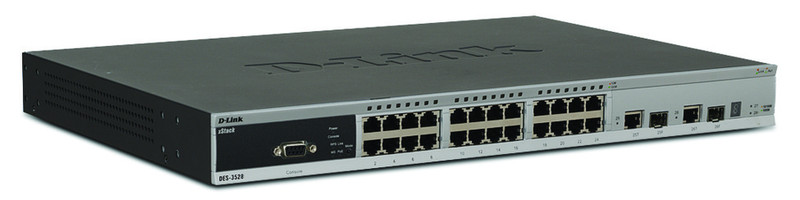 D-Link DES-3528 gemanaged Silber Netzwerk-Switch