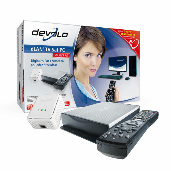 Devolo dLAN TV Sat Starter Kit 200Mbit/s Netzwerkkarte