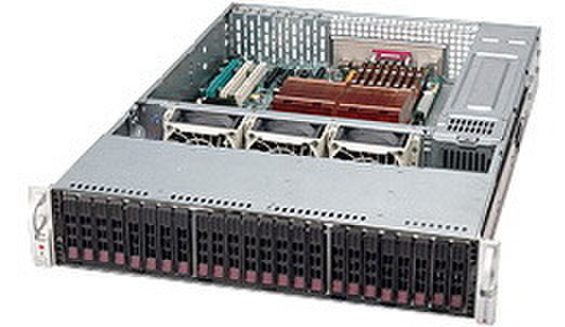 Supermicro SuperChassis 216E1-R900LPB, Black Низкопрофильный 900Вт Черный системный блок