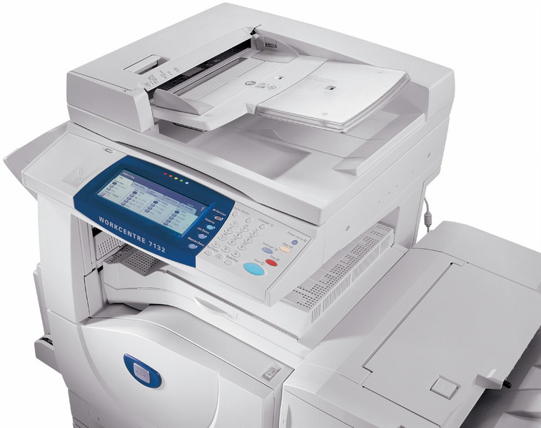 Xerox WC 7132 Printer-kopimaskine, stand, DADF og Office Finisher