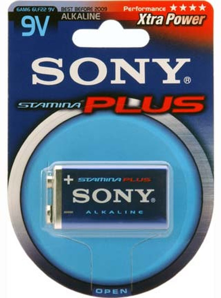 Sony Stamina Plus 6AM6B1A - Battery Щелочной 9В батарейки