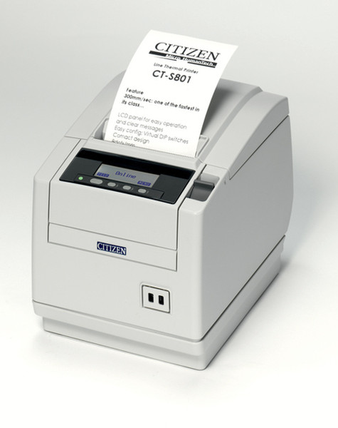 Citizen CT-S801 Прямая термопечать / термоперенос POS printer 203 x 203dpi Белый