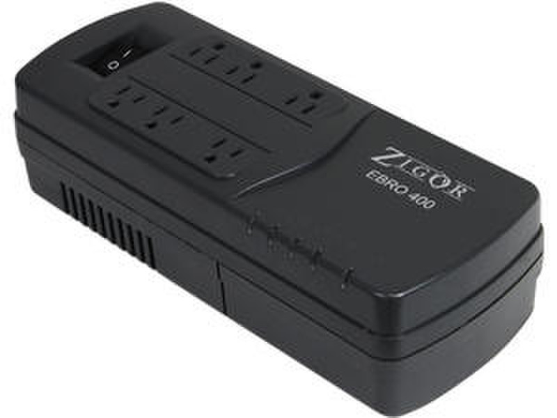 Zigor Ebro 400 400VA 6AC outlet(s) Compact Black uninterruptible power supply (UPS)