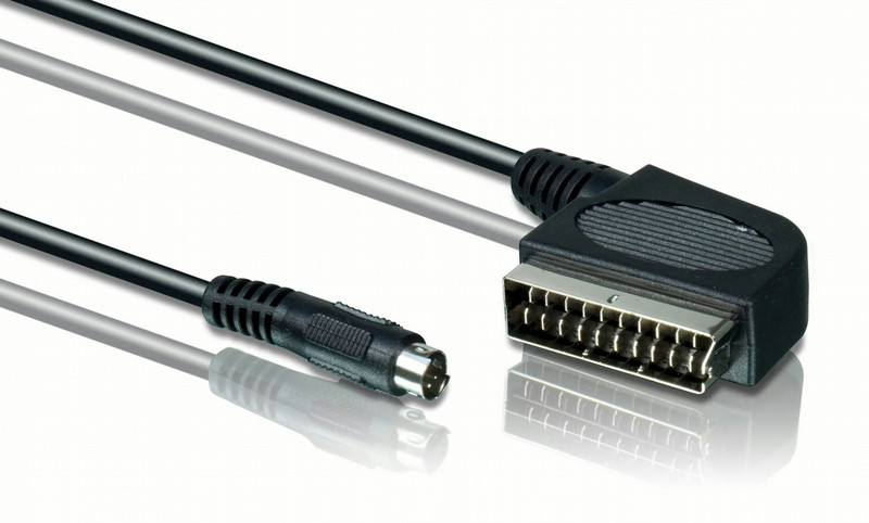 Philips SWV2543/10 1.5m S-Video (4-pin) SCART (21-pin) video cable adapter