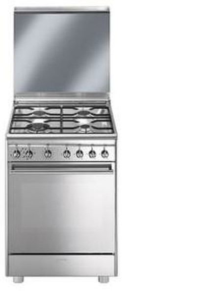 Smeg CX68M8-1 Freistehend Gas hob A Edelstahl Küchenherd