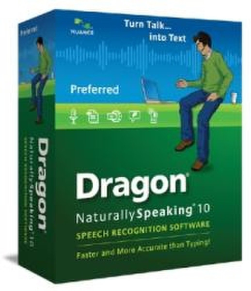 Nuance Dragon NaturallySpeaking Update Dragon Naturally Speaking Preferred CD Brown Bag