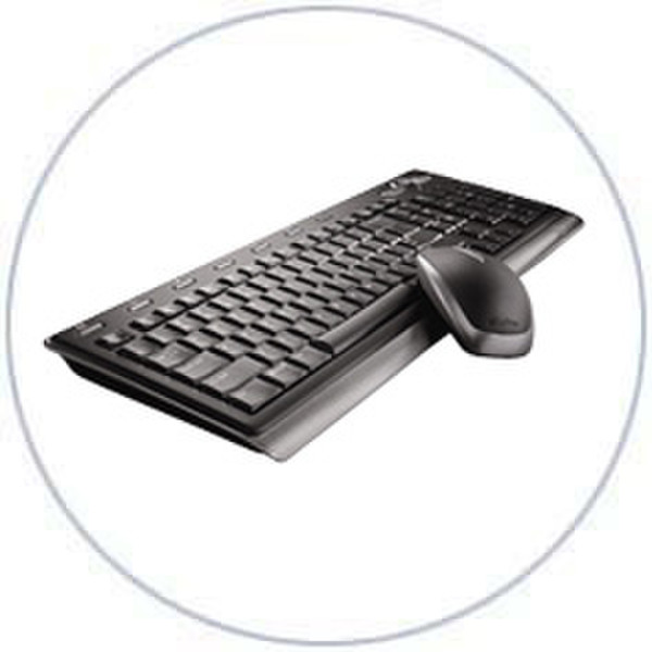 Labtec Ultra-Flat Wireless Desktop - Teclado RF Wireless Schwarz Tastatur