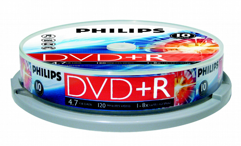 Philips DVD+R 4.7 GB (120 min) 10 units pack 4.7ГБ DVD+R 10шт