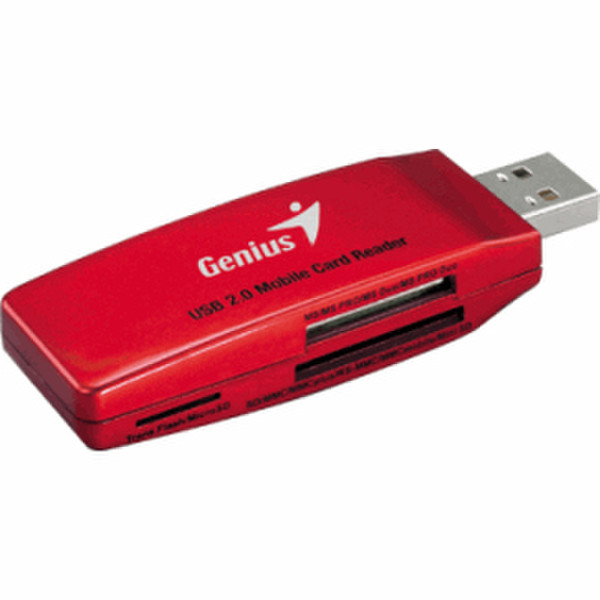 Genius CR-902U Run Card - Lector de tarjetas Красный устройство для чтения карт флэш-памяти