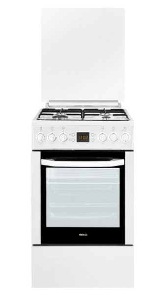 Beko CSM 52320 DW Freistehend Gas hob Weiß Küchenherd