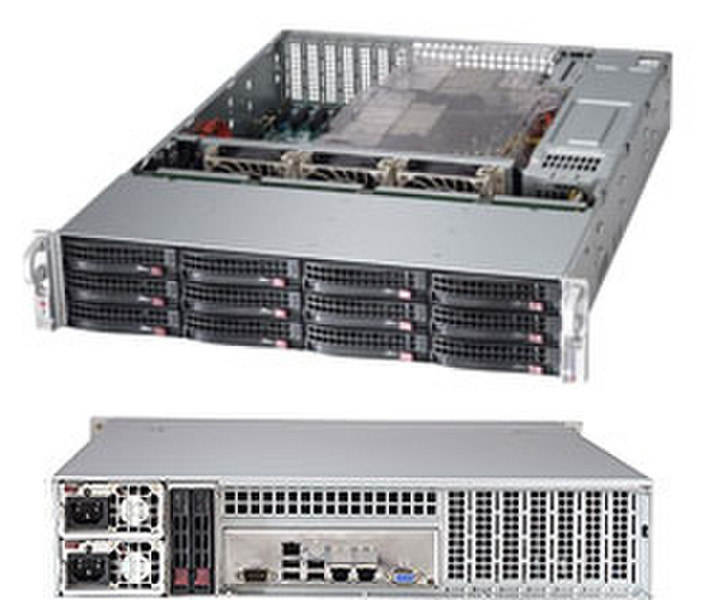 Supermicro SuperStorage Server 6027R-E1R12T Intel C602 Socket R (LGA 2011) 2U Черный