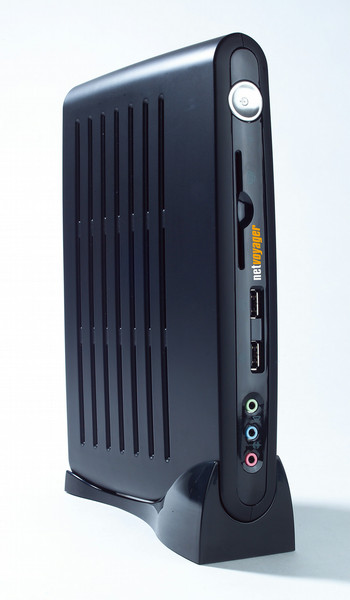 Netvoyager LX1021 - DTS - 1 x C7 1 GHz - RAM 256 MB - no HDD - Gigabit Ethernet - PhoenixOS - Monitor : none 1ГГц 800г Черный тонкий клиент (терминал)
