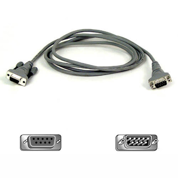 Belkin Pro Series DB9 Serial Extension Cable 1.8m 1.8m Grau Signalkabel