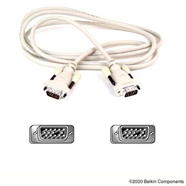 Belkin VGA Monitor Signal Replacement Cable 1.8m 1.8m VGA (D-Sub) Grey VGA cable