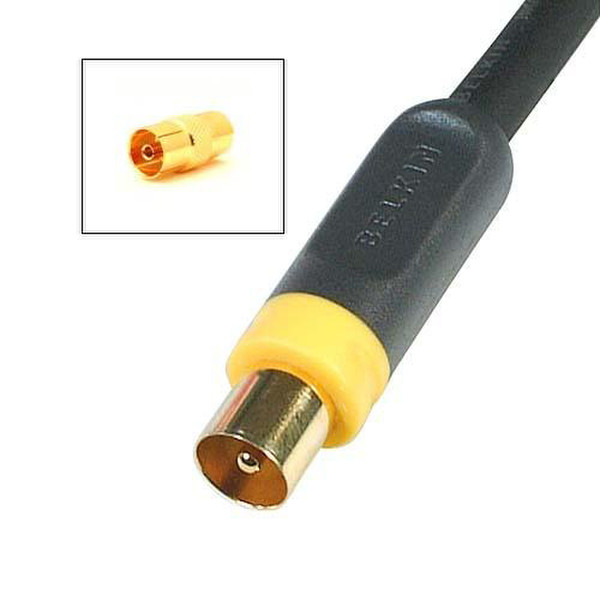 Belkin PureAV™ Aerial Antenna Cable, 3.6 m 3.6m Black coaxial cable