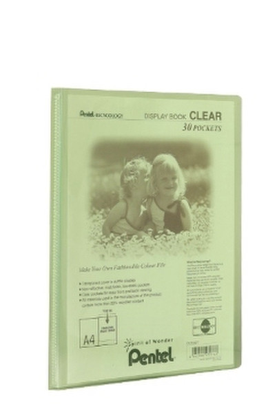 Pentel Display Book Clear Green personal organizer