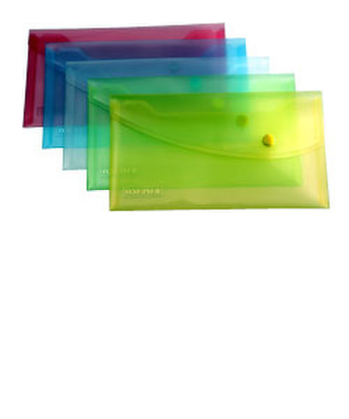 Rapesco Foolscap Pastel Popper Wallet Clear Полипропилен (ПП) Прозрачный папка