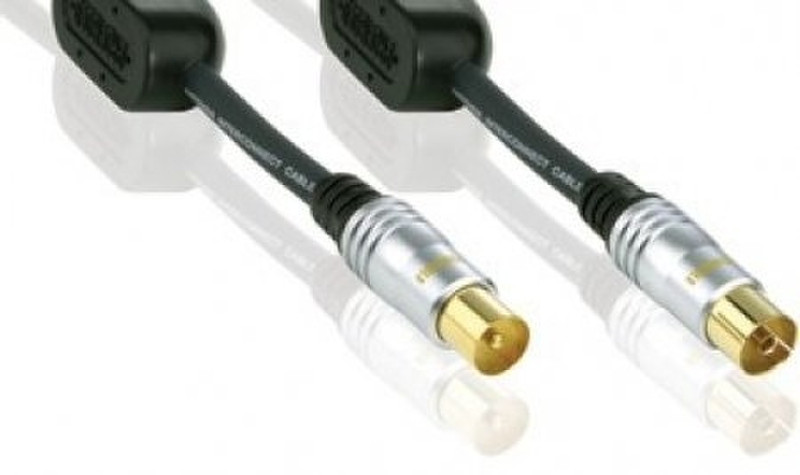 Profigold Coaxial cable, 100Hz, 5m 5m Black coaxial cable