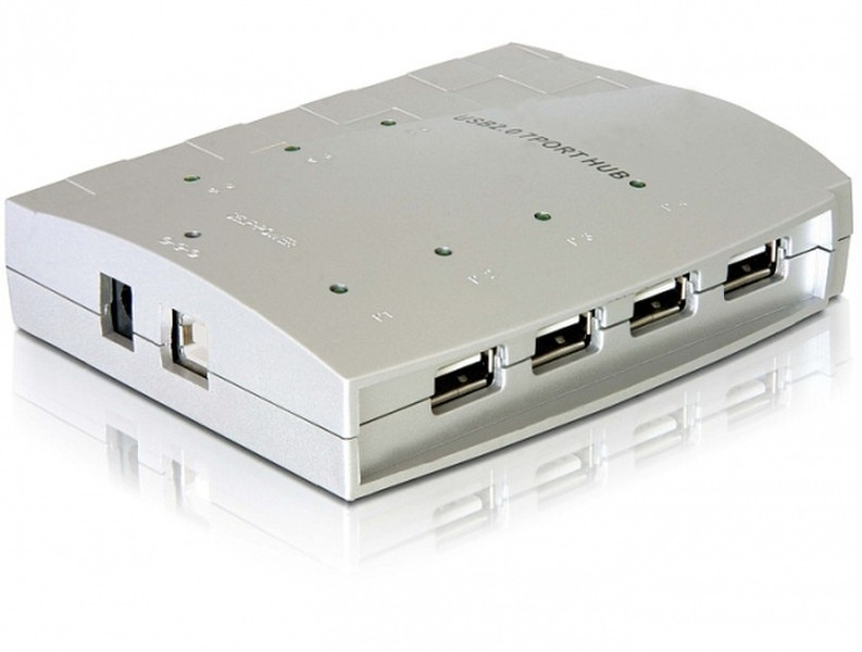 DeLOCK 7-port USB 2.0 Hub 480Mbit/s Weiß Schnittstellenhub