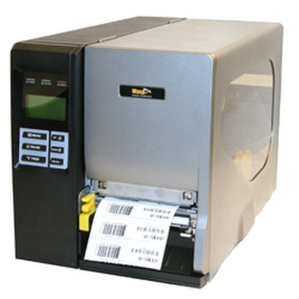 Wasp WPL610 Industrial Barcode Printer w/ Cutter Прямая термопечать 203 x 203dpi Черный, Cеребряный устройство печати этикеток/СD-дисков