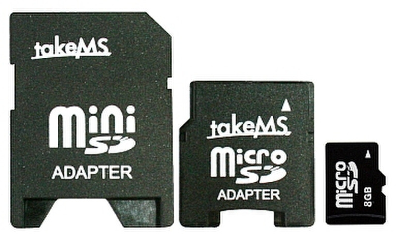 takeMS Micro SD-Card 3in1 Solution 8GB 8GB MicroSD memory card