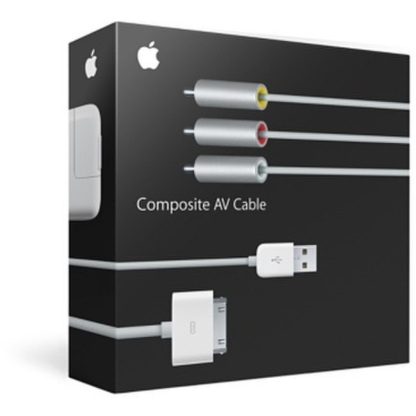 Apple Composite AV Cable USB Белый композитный видео кабель