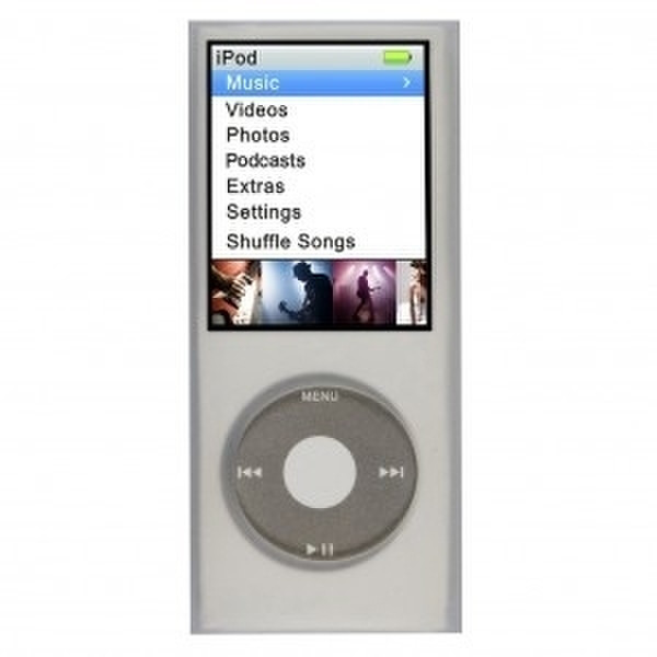 Logic3 Silicon Case for iPod nano 4G, White Weiß