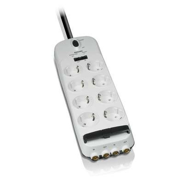 Philips Surge protector SPN7840 Home theatre 8 outlets 8AC outlet(s) 2m White surge protector