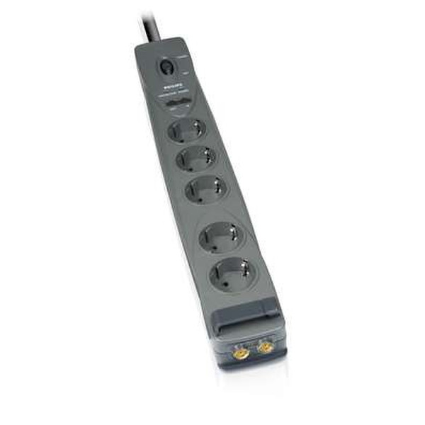 Philips Surge protector SPN6540 Home theatre 5 outlets 5AC outlet(s) 1m Black surge protector