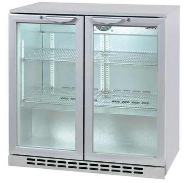 Exquisit GCUC200 freestanding Stainless steel side-by-side refrigerator