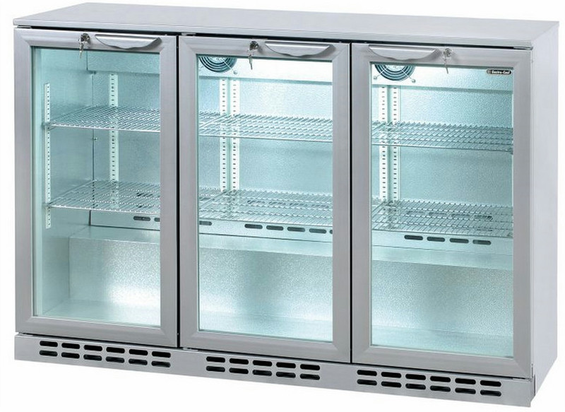 Exquisit GCUC300 freestanding Stainless steel side-by-side refrigerator