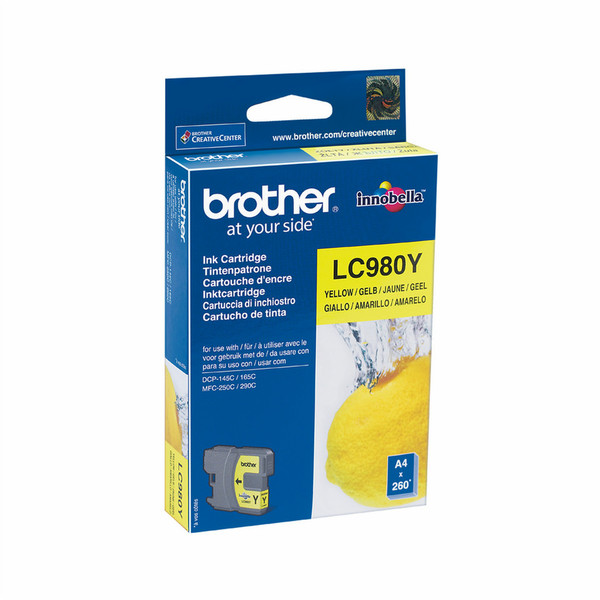 Brother LC-980Y yellow ink cartridge