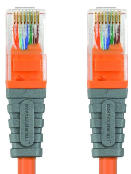 Bandridge UTP Cat5e cable, Orange, 3m 3м Оранжевый сетевой кабель