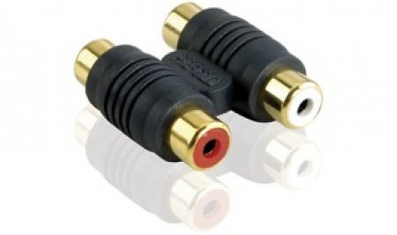 Profigold Adapter 2x CINCH - 2x CINCH 2x CINCH 2x CINCH Black cable interface/gender adapter