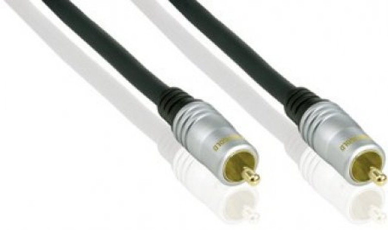 Profigold CINCH (M/M) video cable, 5m 5m Black composite video cable