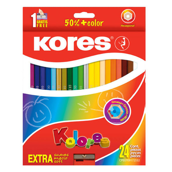 Kores 44584 24шт цветной карандаш
