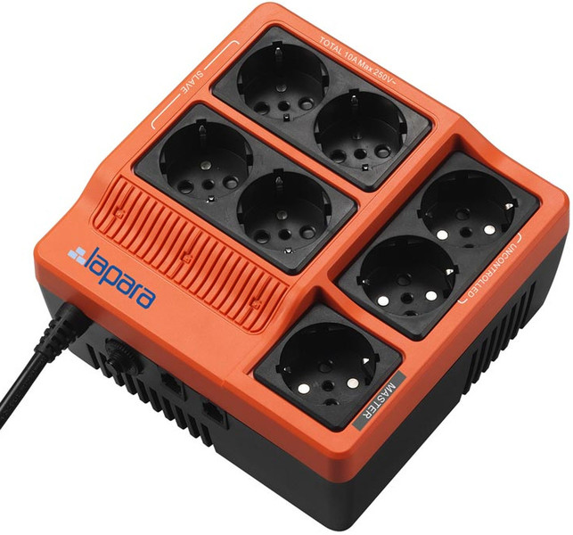 Lapara LA-SP7 7AC outlet(s) 220-240V Black,Orange surge protector