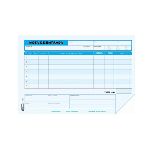 Printaform B-1053 accounting form/book