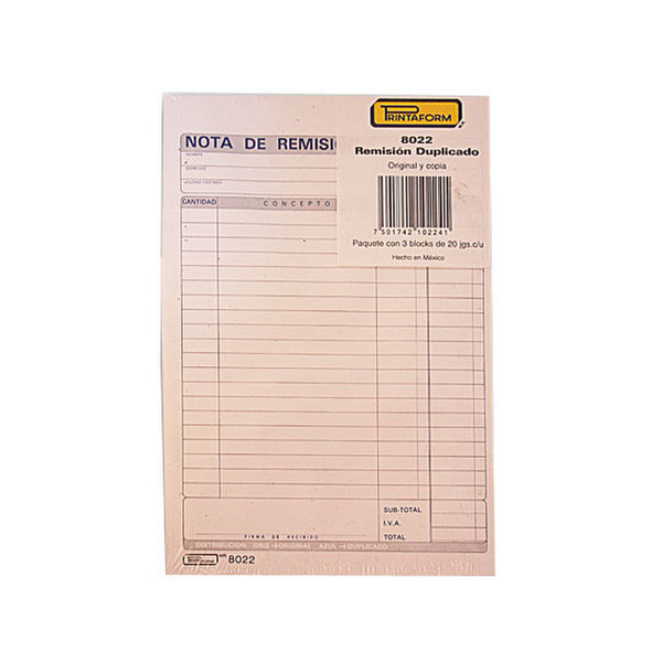 Printaform B-8022 accounting form/book