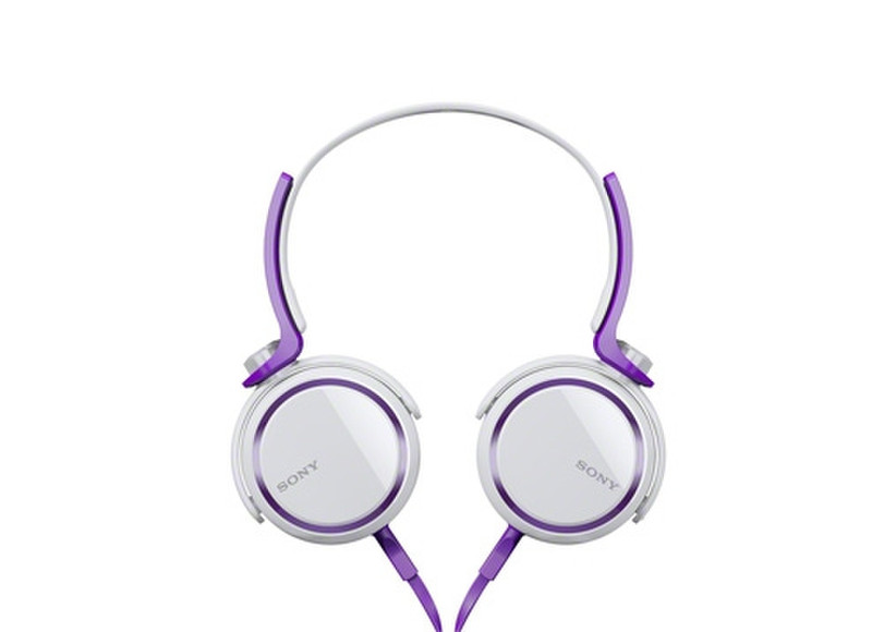 Sony MDR-XB400 Ohraufliegend Kopfband Violett, Weiß