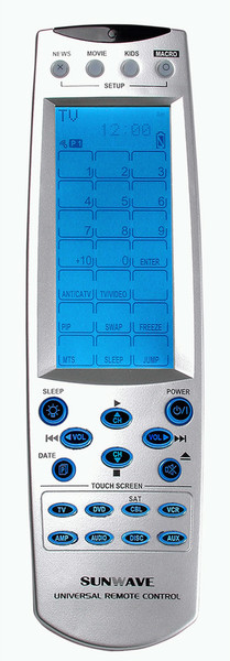 Sunwave SRC-3810 touch screen Silver remote control